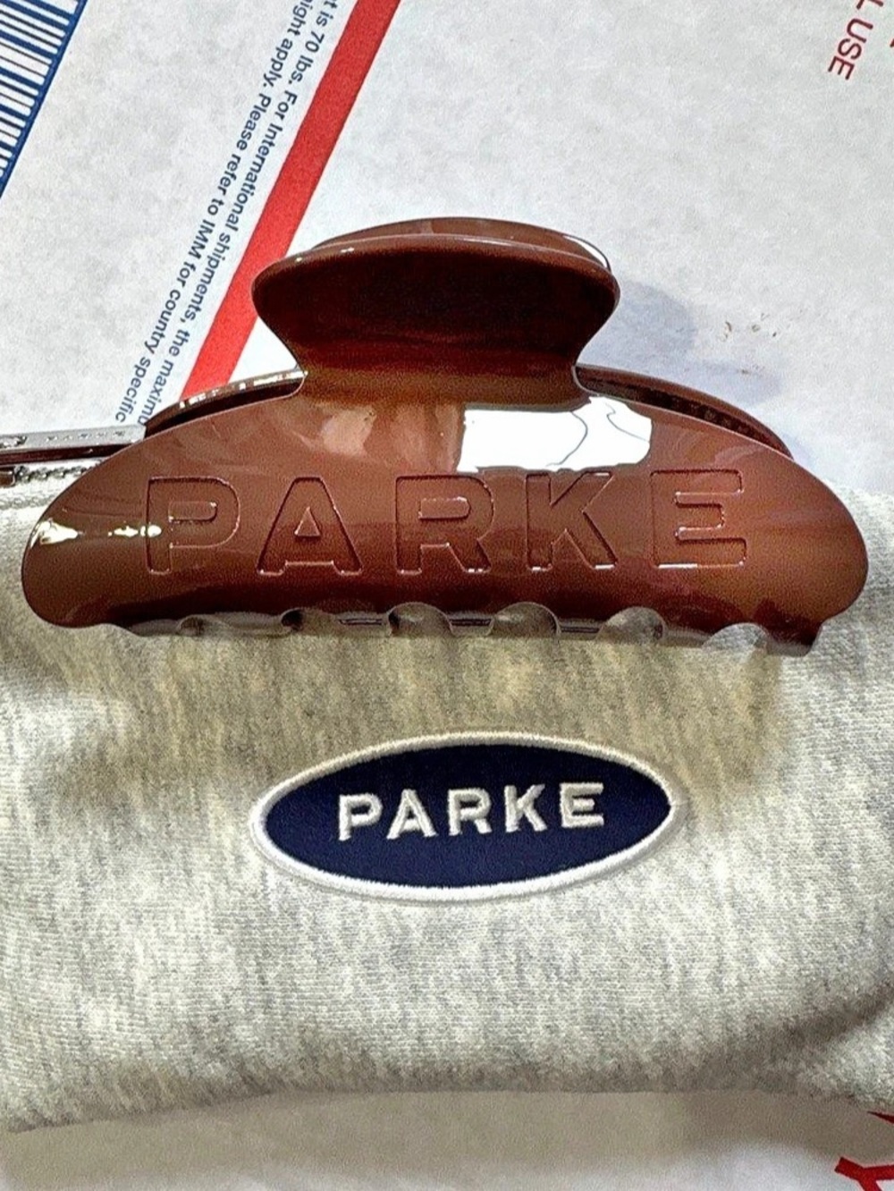PARKE Claw Clip - Mocha Brown Hair Clip NWT